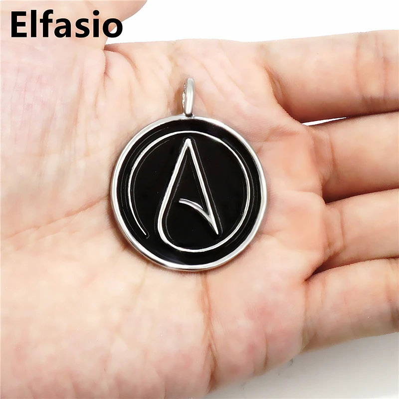 Оптовая продажа 10 шт. мужские и женские атеистские серебряные подвески с