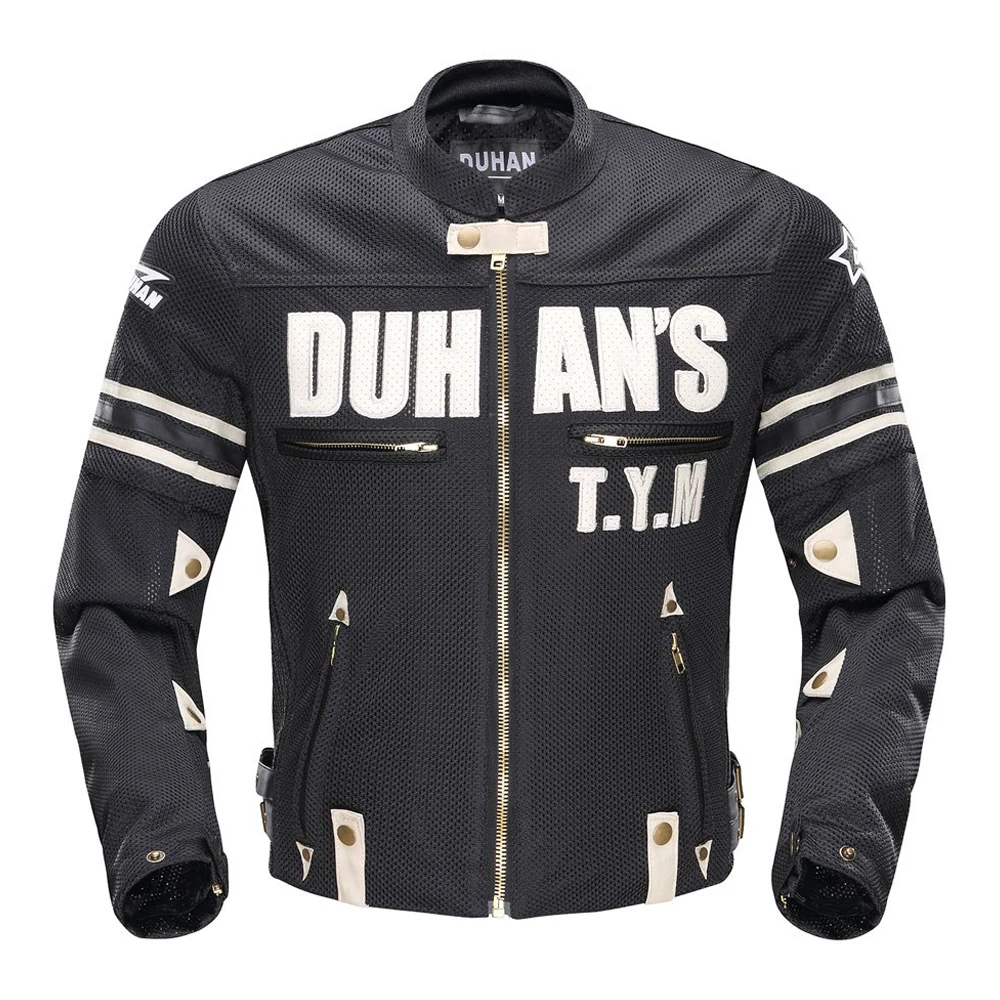 D-103 Black Jacket DUHAN мотоциклетная куртка Мужские брюки мото летний защитный мотоциклетный костюм сетчатый мото гоночные куртки одежда мотобайкер Блузон - Цвет: D-103 Black Jacket