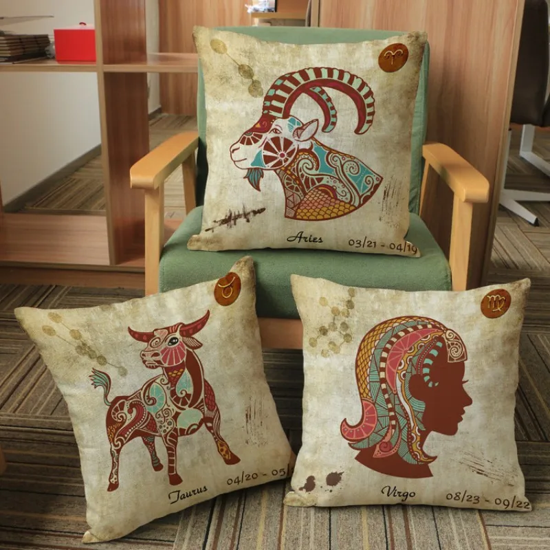 Декоративные подушки для дивана декоративные и стула 12 знаков зодиака Водолей