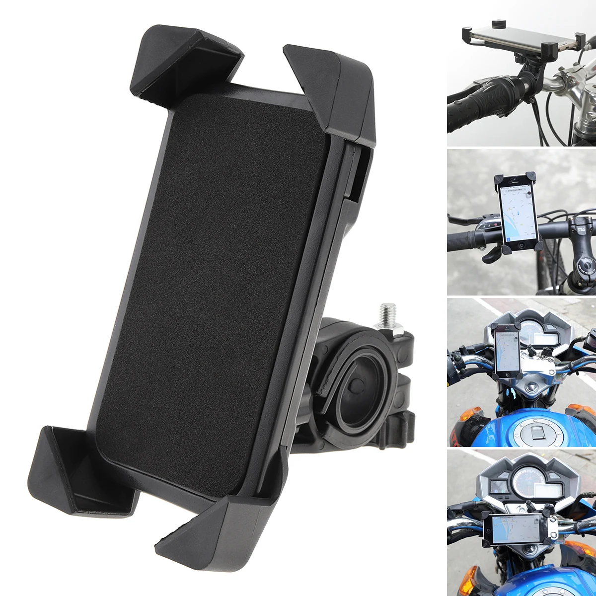 

Universal Car Bracket Mobile Phone Navigation Fixed Bracket Bicycle Motorcycle Accessories with Sponge Pad for 3.5-7 Inch Phones
