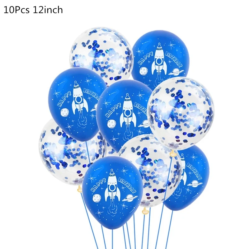 10pcs 12inch mix2 10 шт. вечерние воздушные шары космонавта, галактические тематические праздничные Детские шары для дня рождения - Цвет: 10pcs 12inch mix2