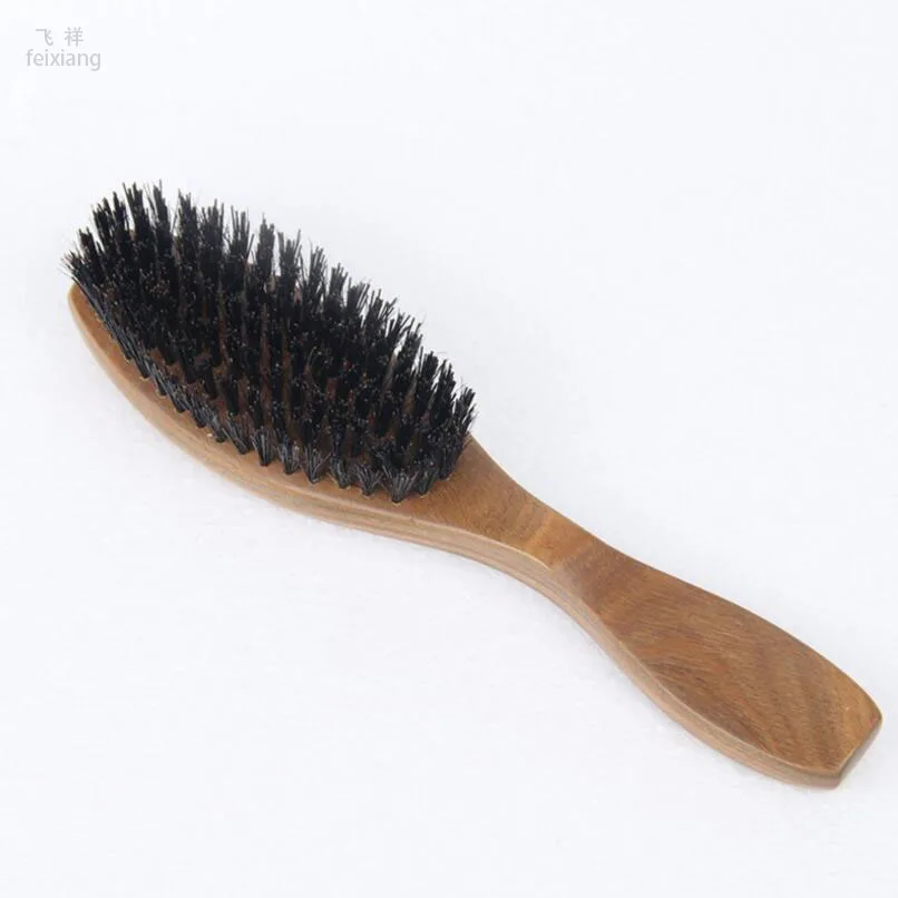 FEIXIANG 3PCSHigh quality natural green sandalwood wild boar mane comb Hair brush SP massage head D5 | Красота и здоровье