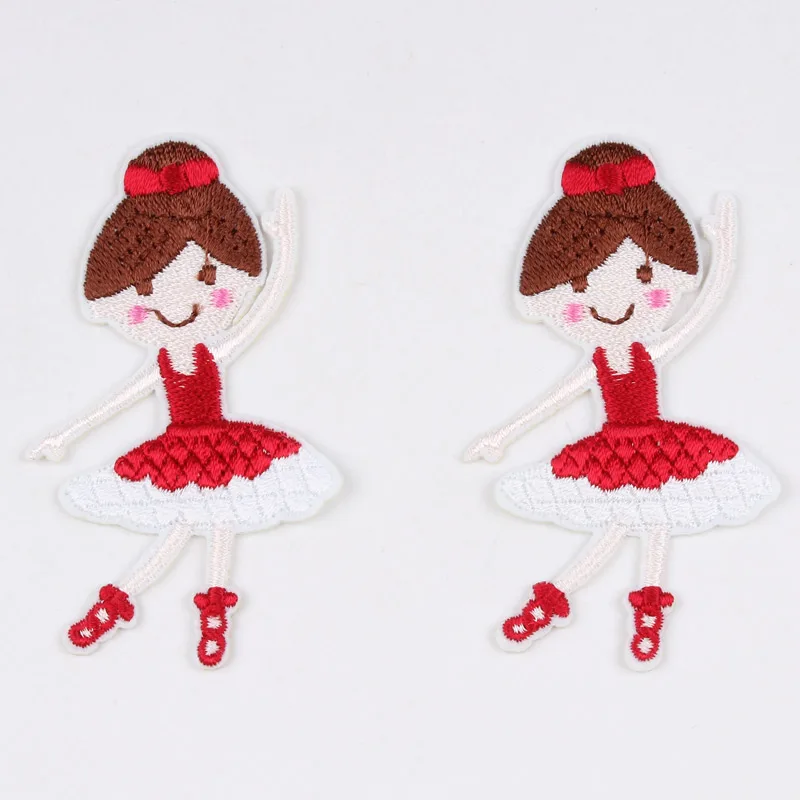 10pcs/lot Cartoon dancing Girl Patch Wholesale Price Embroidered Patches For Clothes Jeans Backpack Sewing Appliques Fabric | Дом и сад