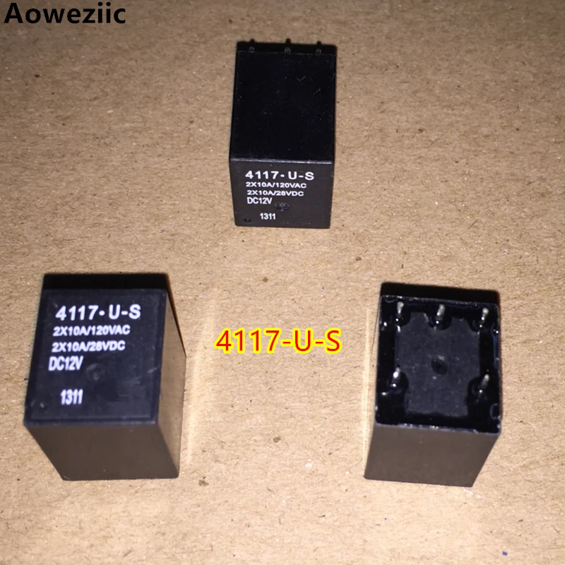 Автомобильное реле Aoweziic 2 шт./лот 4117-U-S 4117-U-S-DC12V автомобильное 4117-U-S-12VDC 2X10A/120VAC