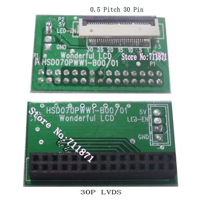 Тип A 250 мм HSD070PWW1 FFC адаптер LVDS пластина B00 B01 разъем 0 5 Шаг 30P FPC к | Электроника
