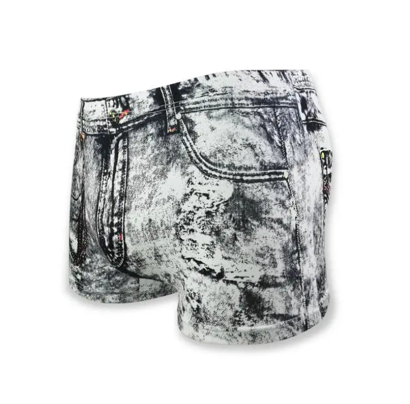 Хлопковое нижнее белье для мужчин мужские боксеры как джинсы шорты мужское с