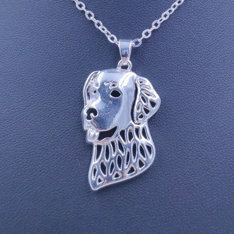 Милое ожерелье золотистого ретривера с подвеской в виде собаки посеребренные ювелирные изделия для женщин мужчин женщин девушек женщин AKC N046