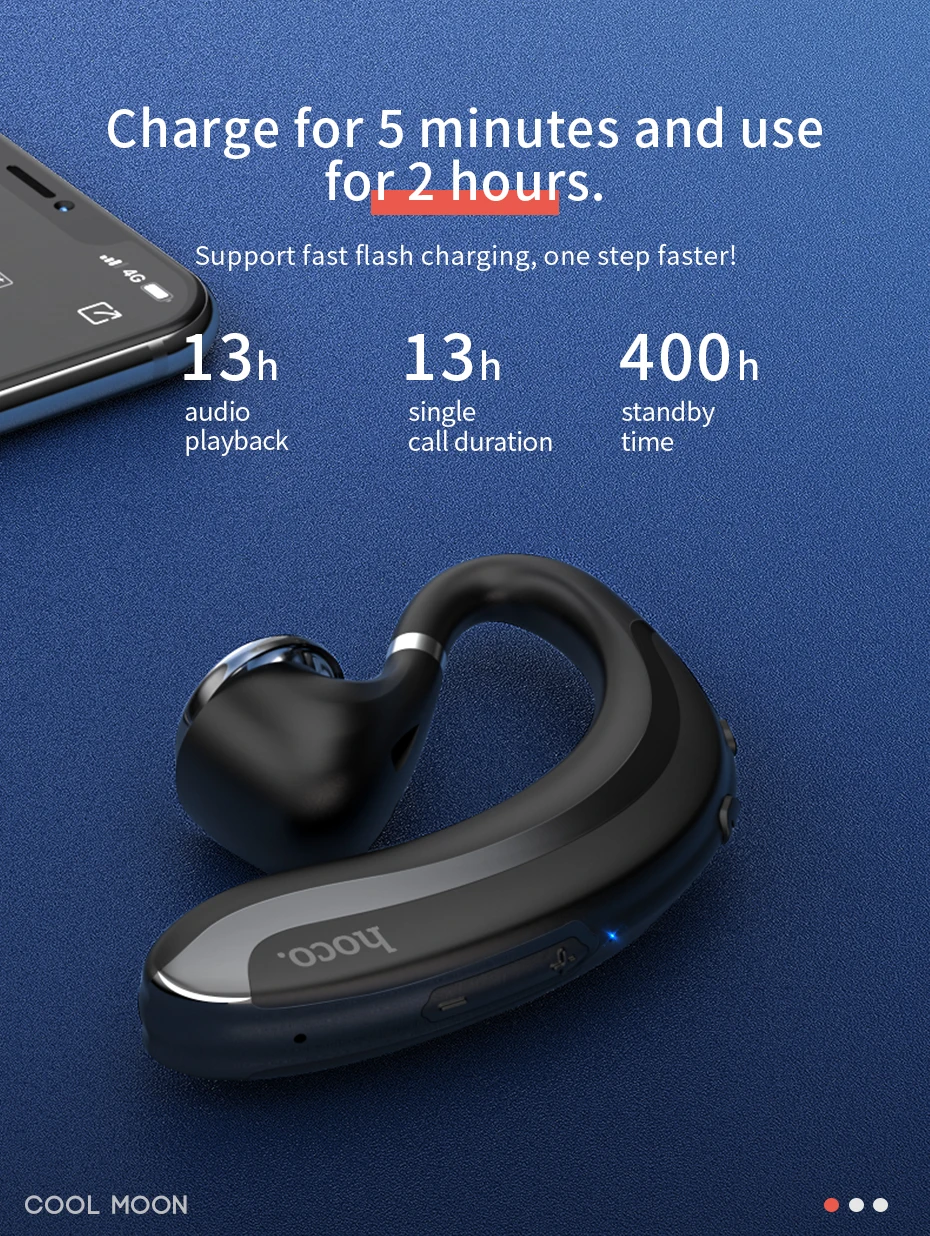 Спортивные наушники HOCO 2019 Bluetooth с ушным крючком беспроводная гарнитура супер