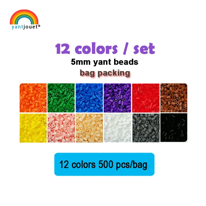 Yantjouet 5 мм Yant Beads Kit 24 48 72 цветов/Набор для малыша, Хама, бисер, сделай сам, пазлы, высокое качество, ручной работы, подарок, детская игрушка