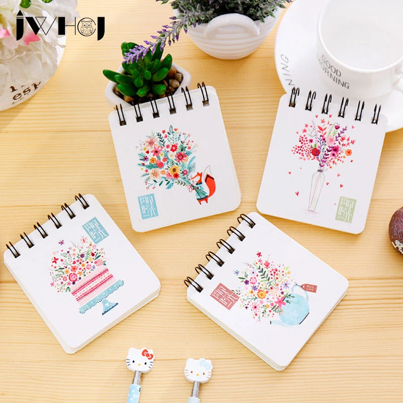 1 шт. милый букет Мини Портативная катушка Записная книжка Дневник кассовый