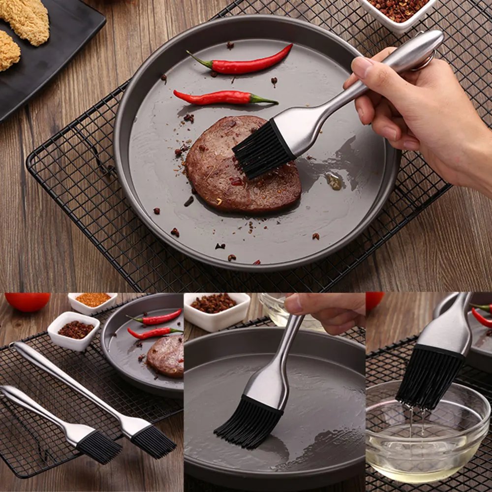 2 шт. из нержавеющей стали щетка для выпечки щетки масла масло торта инструменты