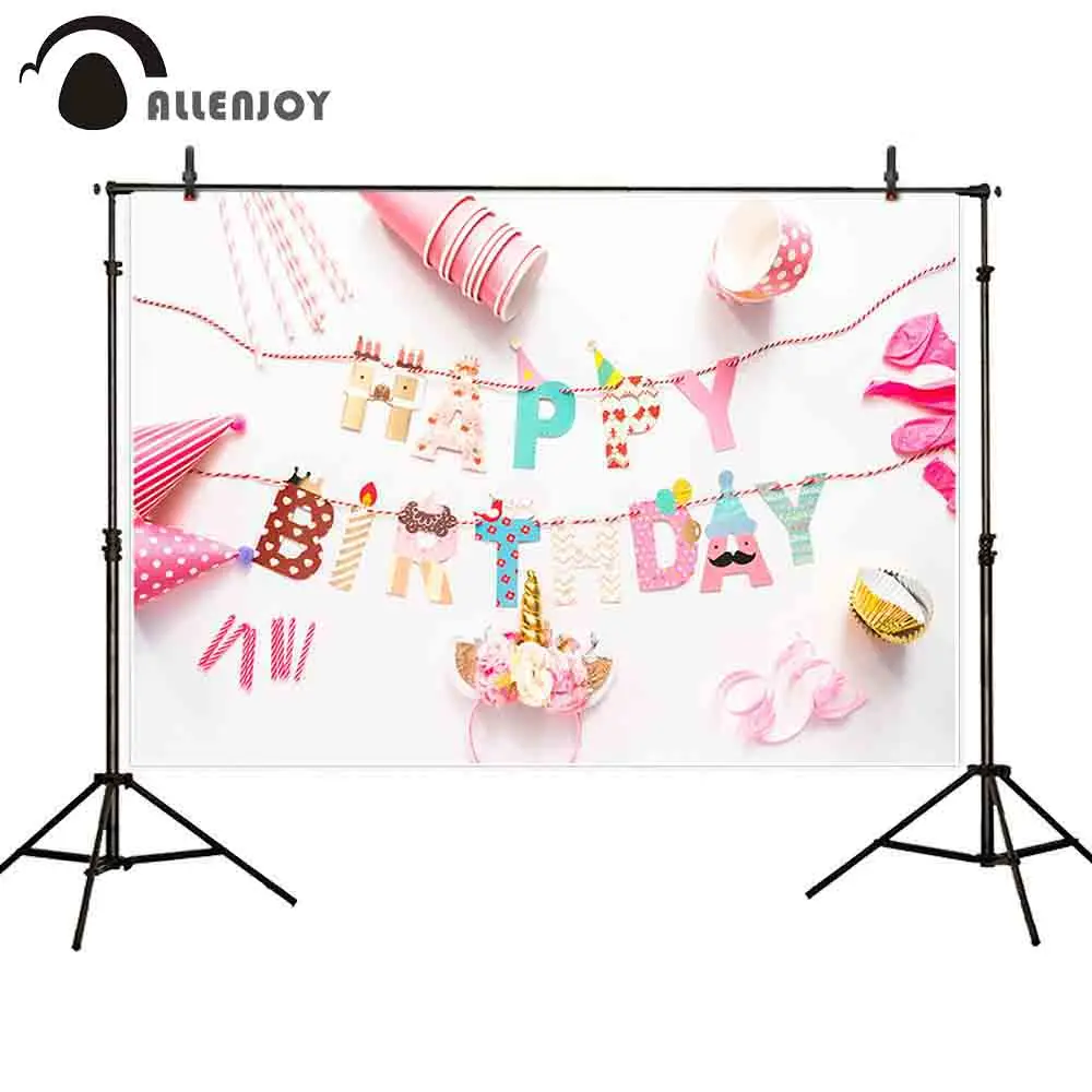 Allenjoy виниловый фон для фотосъемки день рождения красочные дети девочка