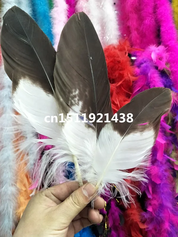 Plumas de águila doradas naturales escasas, accesorios de joyería para decoración diy, 16-24cm/6-10 pulgadas, envío gratis, venta al por mayor, 10 Uds.