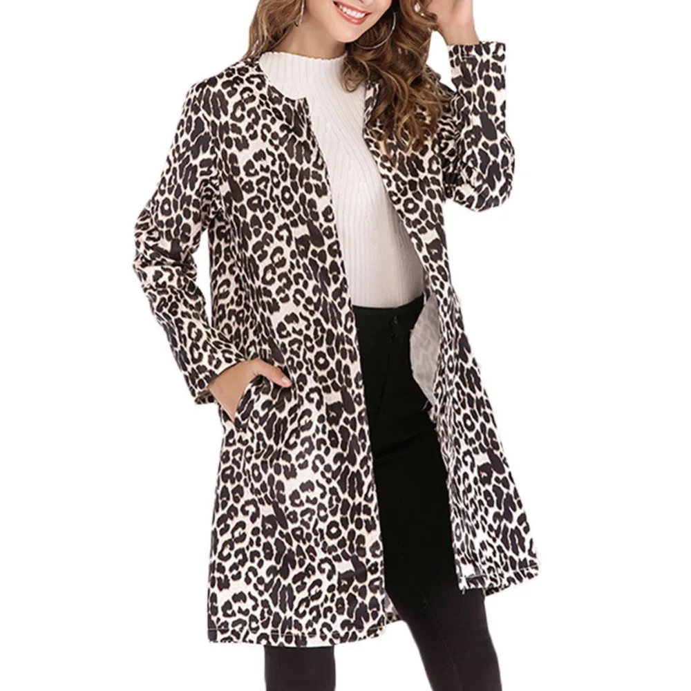 2018 модное зимнее леопардовое пальто женское из искусственного меха плюс размер