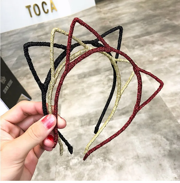 

New Gold Wire Winding Cute Cat Ears Hairband Women Girls Hair Head Hoop Bands Accessories For Women Children Hair Scrunchy Tiara
