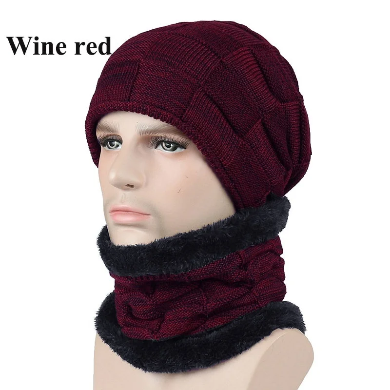 wine red Зимние лыжные нагрудники для мужчин и женщин, маска для сноуборда, Балаклава, верхняя одежда для верховой езды, лыжная шапка с черепом вязаные шапочки шерстяные вязаные лыжные шарфы, шапка - Цвет: wine red