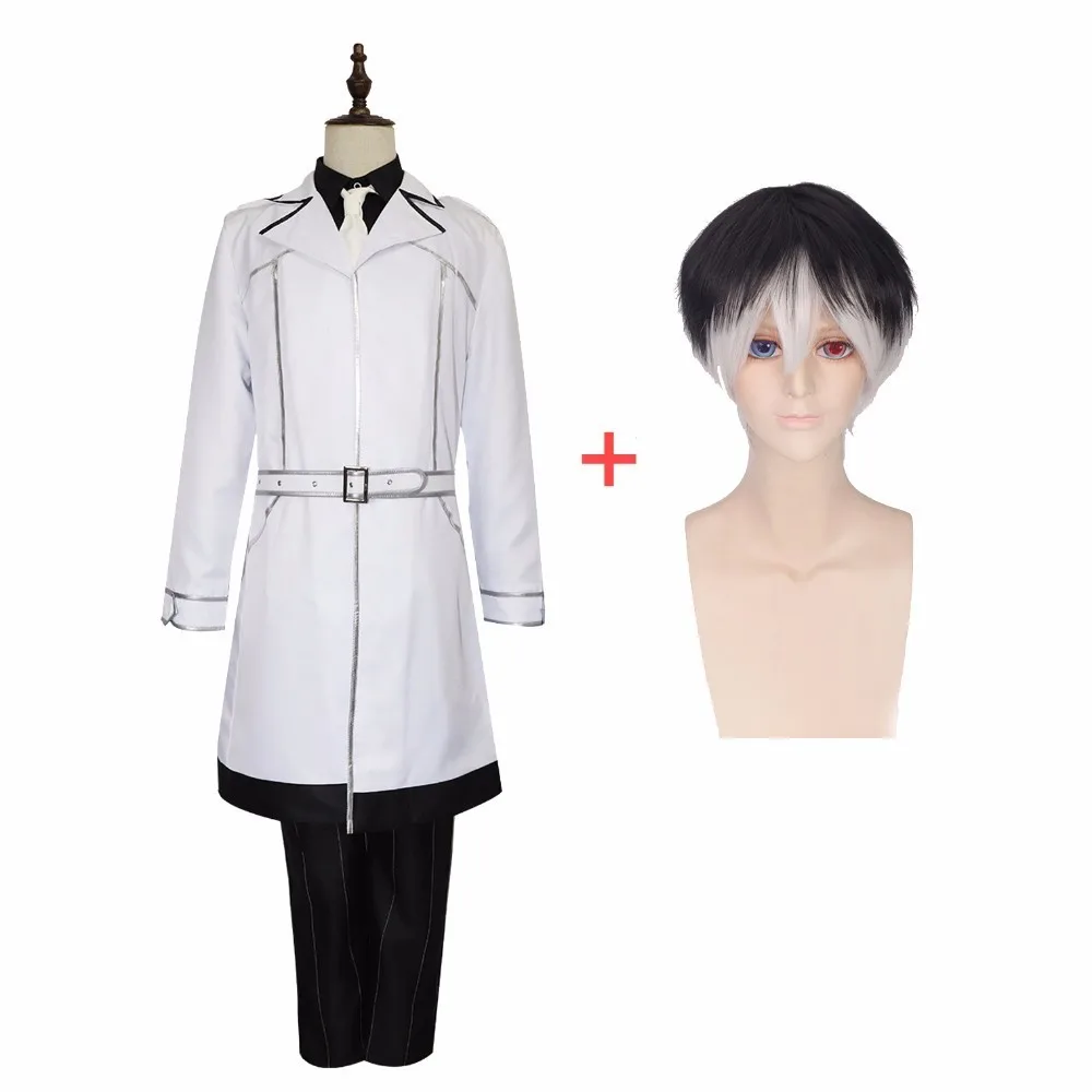 Costume Wig JP Аниме Токийский Гуль Re Сасаки хайсе Кен Kaneki косплей костюм для мужчин и женщин полный набор белые вечерние костюмы на Хэллоуин - Цвет: Costume Wig