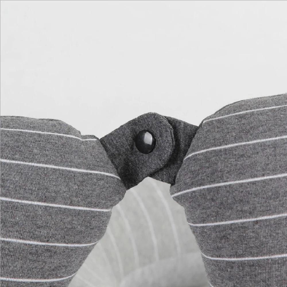 All Cotton Striped Jersey U pillow foam neck leisure travel | Дом и сад