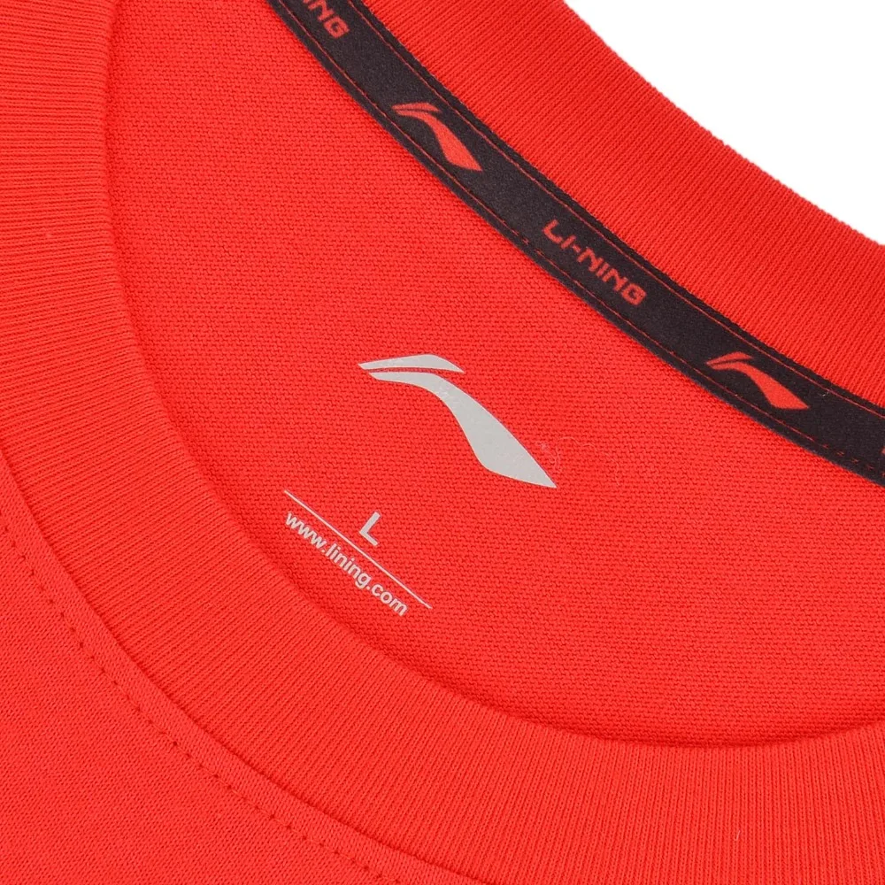 Li Ning мужские трендовые спортивные футболки 100% хлопок Стандартная посадка