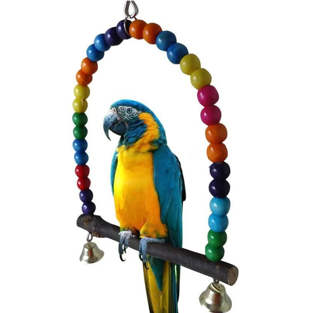 Красочные Птицы Игрушка попугай качели клетка игрушка Попугай Cockatiel Budgie Lovebird
