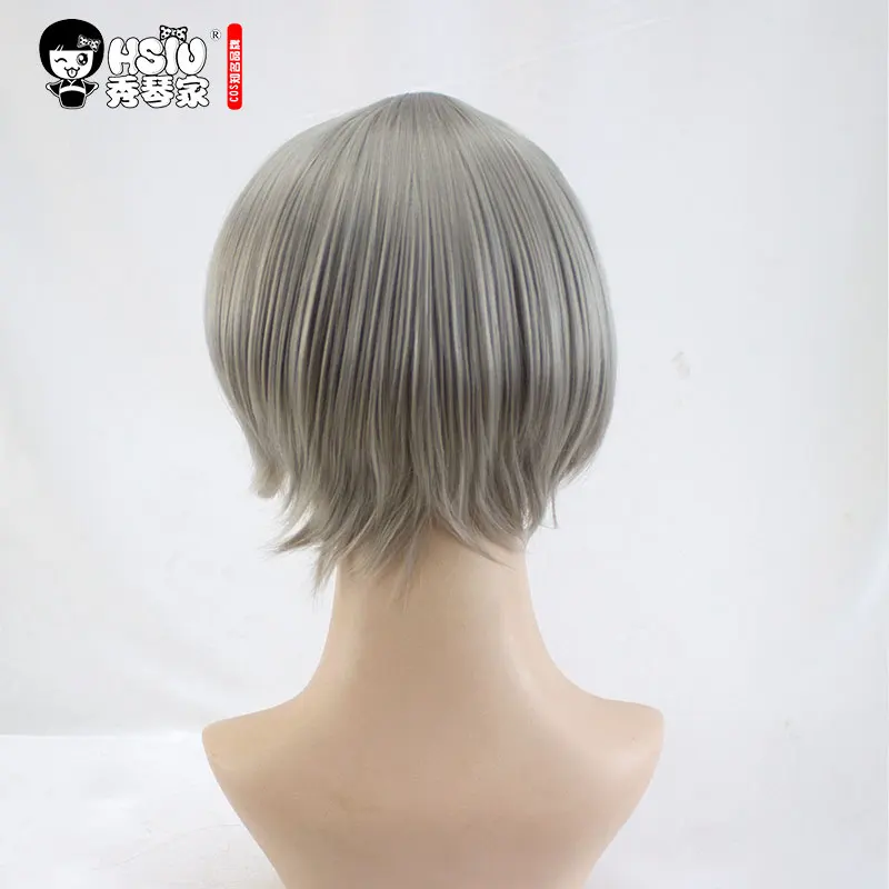 Парик для косплея Sugawara Koushi Haikyuu! Парики костюмов Короткие Серые Хэллоуина