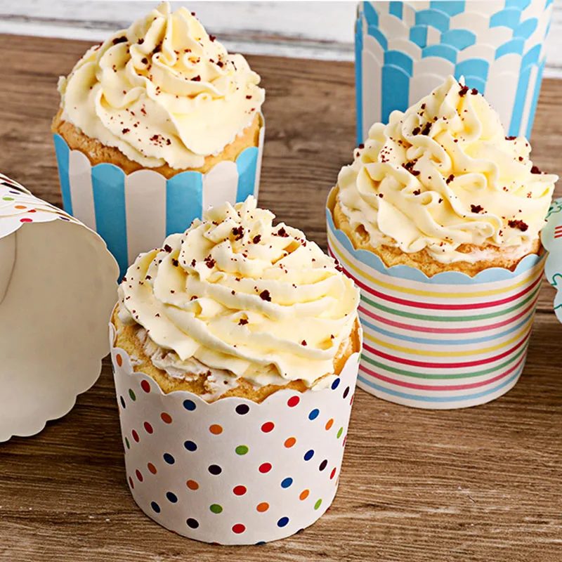 50 шт. полосатая бумага My sweet cupcake инструмент для выпечки Маффин чашка чехол