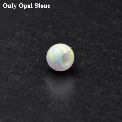 Only Opal Stone 1 шт. G23 титановый Опаловый камень шарнирное сегментное кольцо для губ ниппель хрящевой канат Спираль пирсинг Перегородка носа кликер с опаловым камнем - Окраска металла: Only Opal Stone