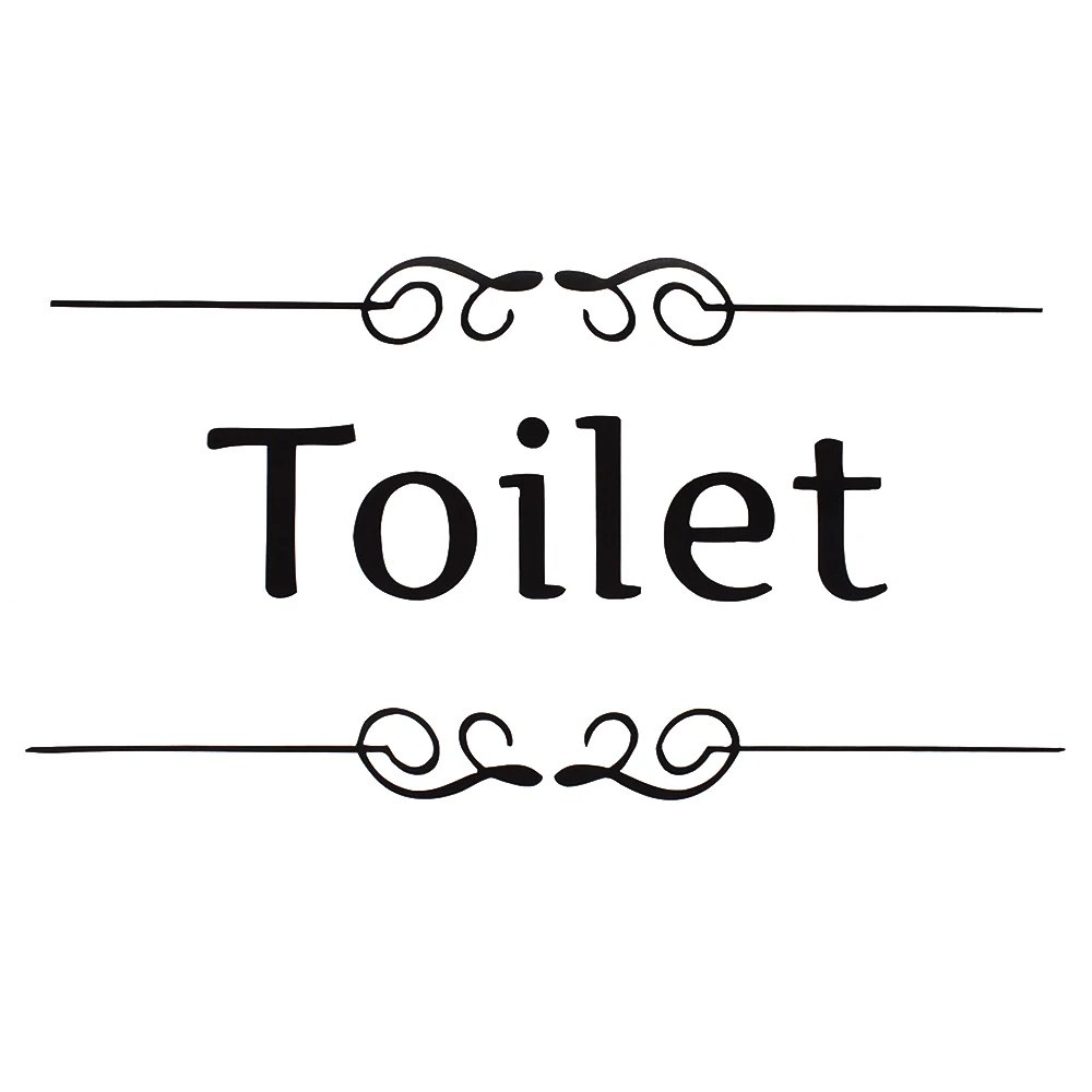 Toilet 1 комплект, винтажный декор для ванной комнаты, для туалетной двери, самоклеющаяся Съемная виниловая наклейка, Переводные обои, украшение - Цвет: Toilet