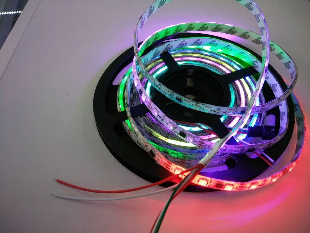 5 м DC12V ws2811ic 5050 RGB SMD Адресуемая ws2811 светодиодная полоса пикселей IP65 гибкая лента +
