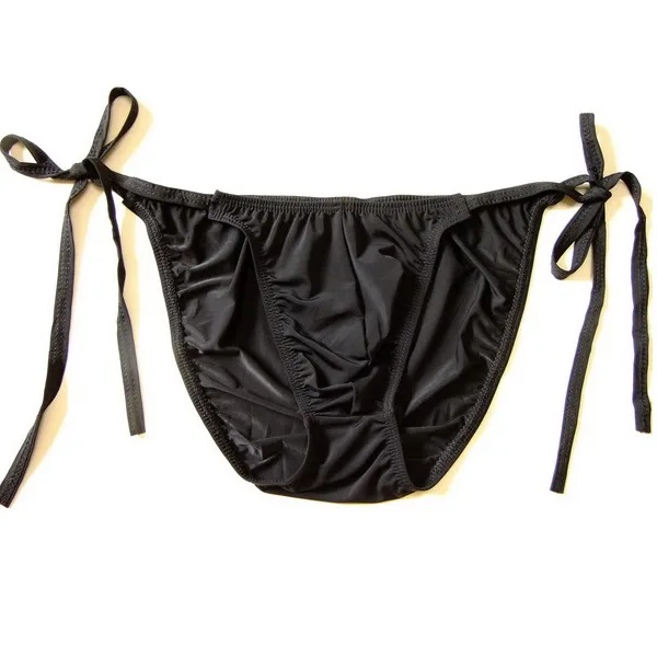 Strappy мужские сексуальные трусы Полупрозрачные Мужские льняные шелковые трусики