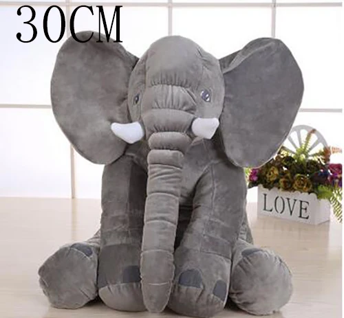 gray 30cm 60 см подушка для младенца в форме слона детская игрушка подушка для детская головная подушка безопасности ребенок новорожденный сон Декоративные Чехлы для подушек автомобиля - Цвет: gray 30cm
