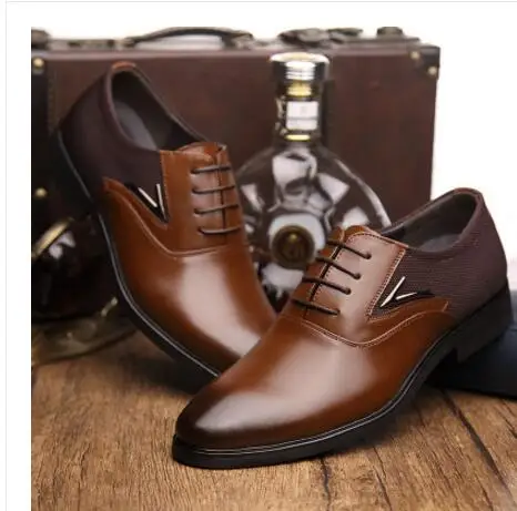 Бизнес Для мужчин без каблука супер волокна кожи Нежный Свадебные модельные