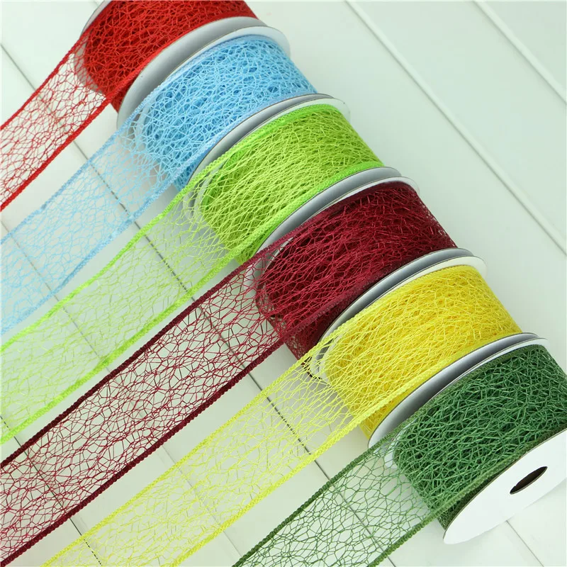 Бесплатная Доставка Оптом 38 мм чистая лента из органзы 10 ярдов/рулон украшения