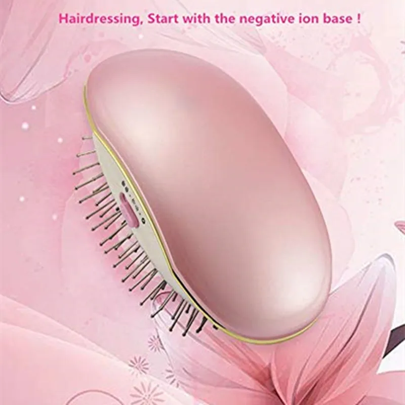 New Portable Electric Anti-static Ionic Hairbrush Mini Hair Brush Massage Small Electric Straight Hair Hairdressing Tangled Comb