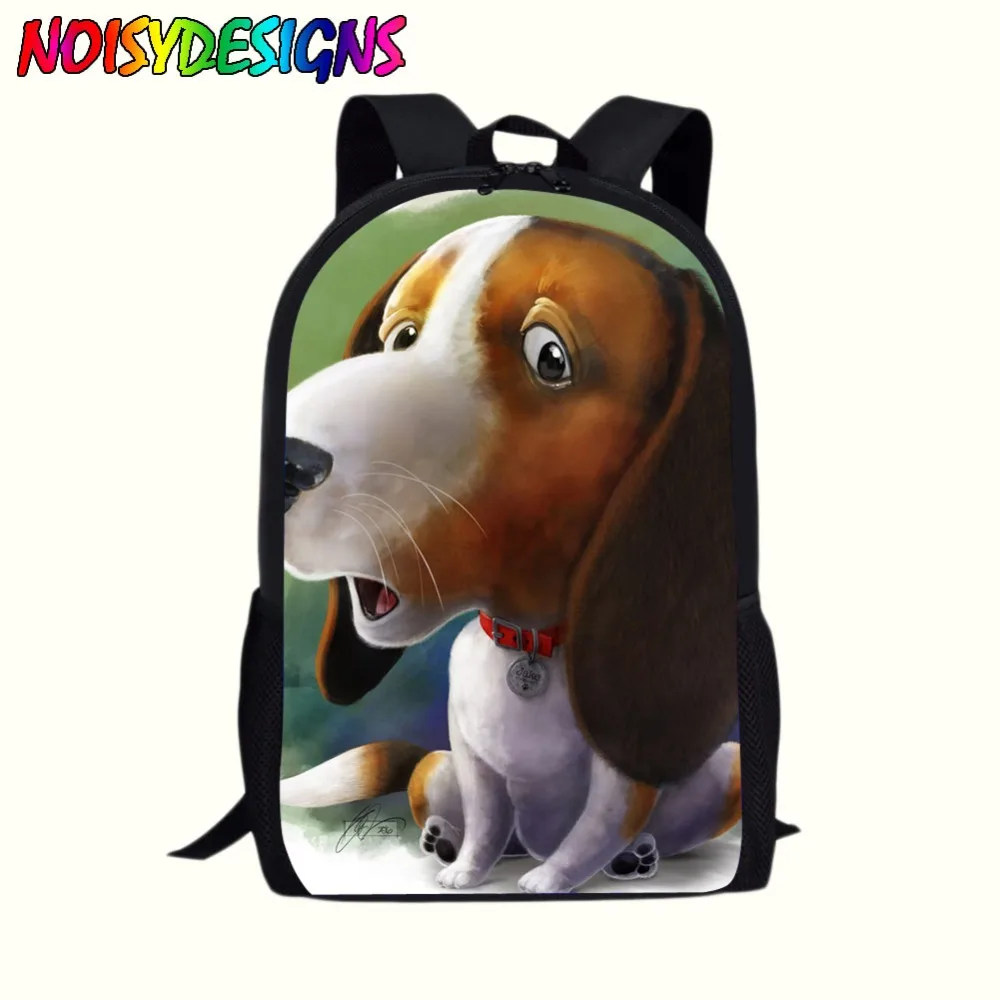 Рюкзак для мальчиков и девочек с рисунком собаки из мультфильма Beagle Большой
