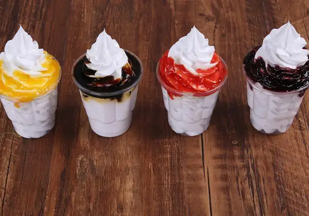 Имитация модели мороженого Поддельная еда десерты закуски Йогурт пудинг