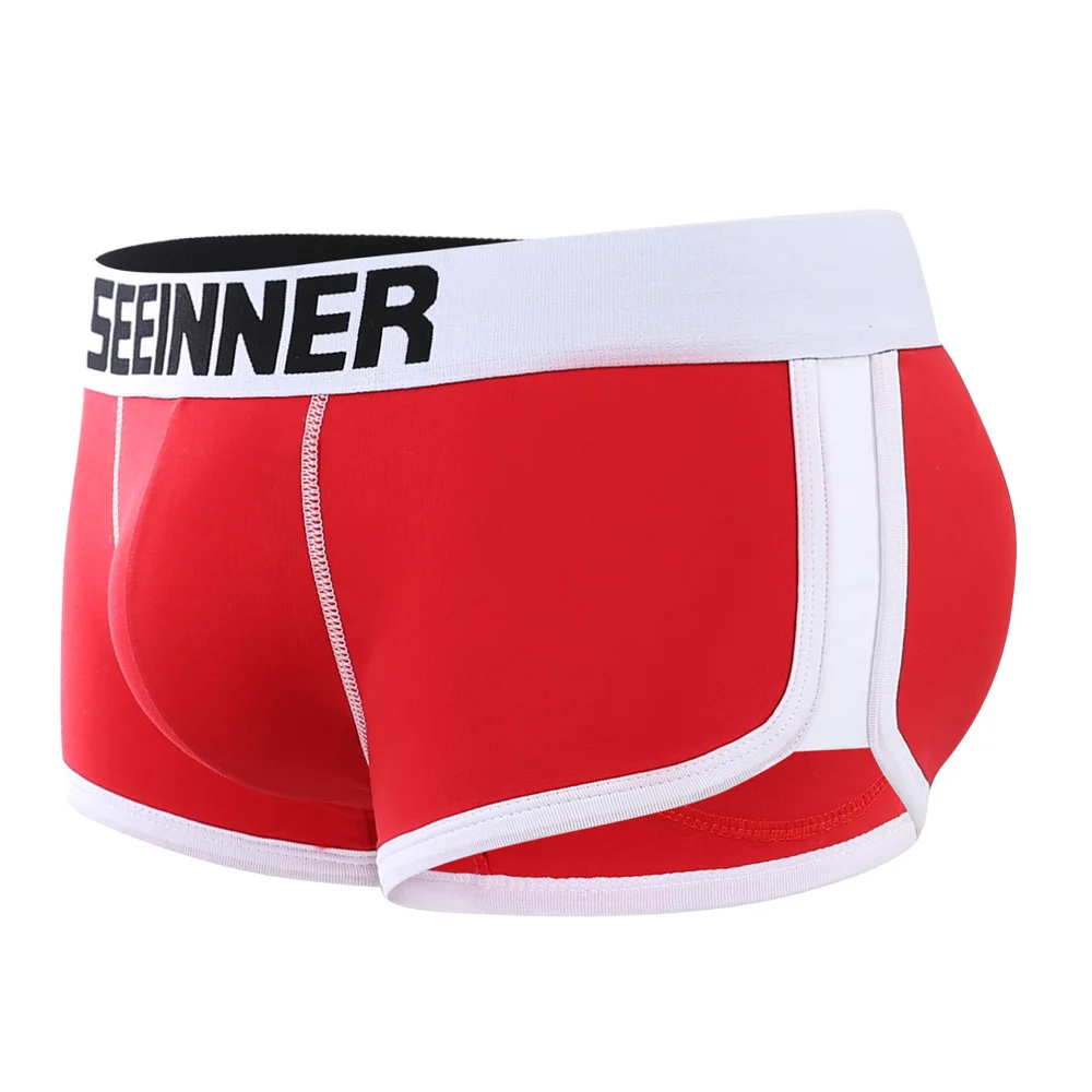 Seeinner мягкие мужские боксеры мужское хлопковое Мужское нижнее белье трусы для