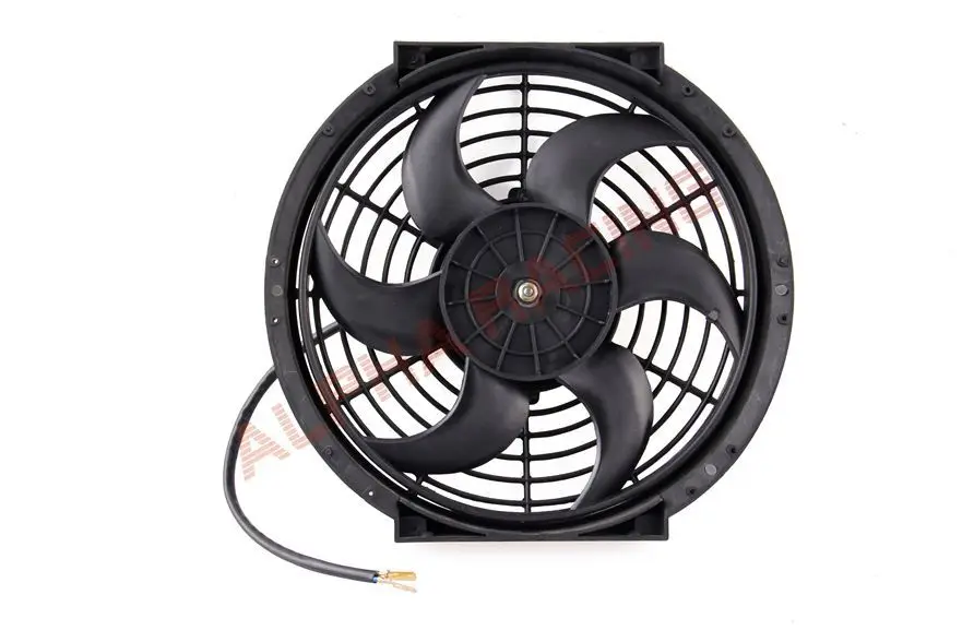 Alpha Racing- High Quality Auto Electric Radiator Cooling Fan Push Pull With Mounting Kit Type S 10&quot12V 90W Slim Reversible |