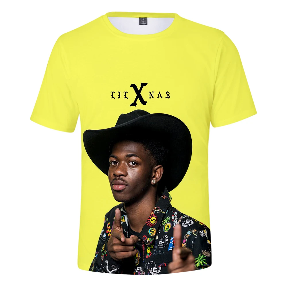 Lil Nas X 2019 летние футболки Harajuku с 3D принтом женская/мужская одежда коротким рукавом