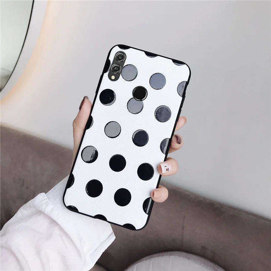 Cover Simple Black and White Series For huawei honor 8c Soft TPU Border Phone Protective Case Huawei Honor 8C |