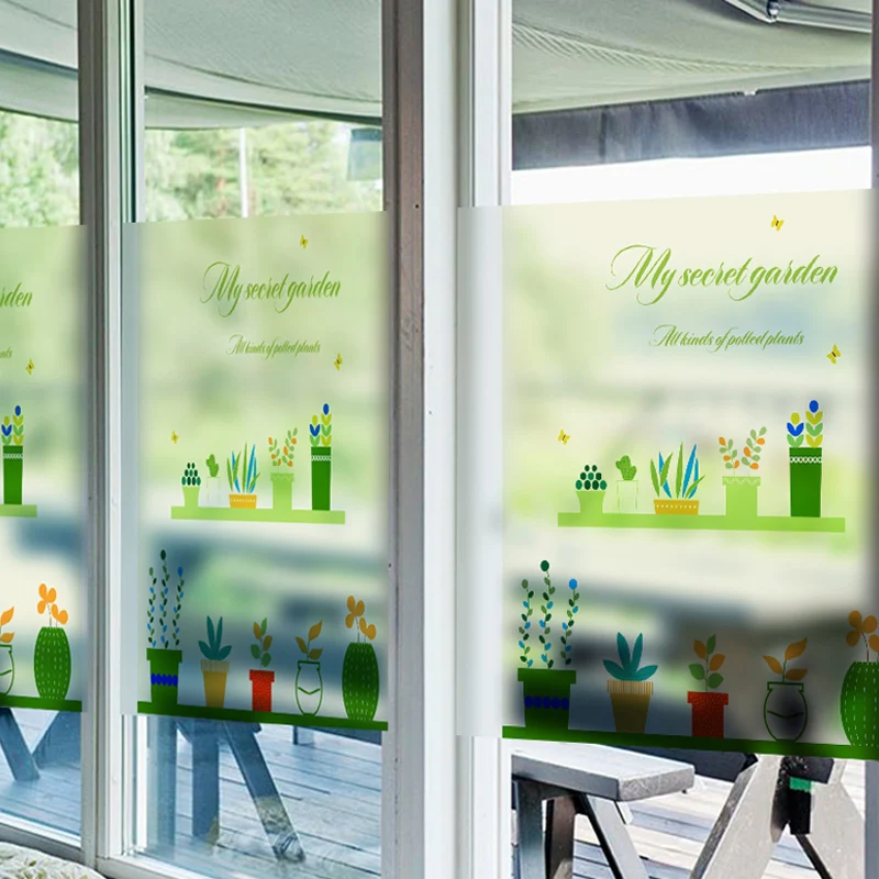 Украшение для кафе ресторана балкона скраб окон стеклянная пленка стикер