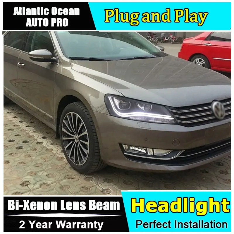 Автомобильные фары для vw passat B7 2011 2015 светодиодные стайлинга автомобиля