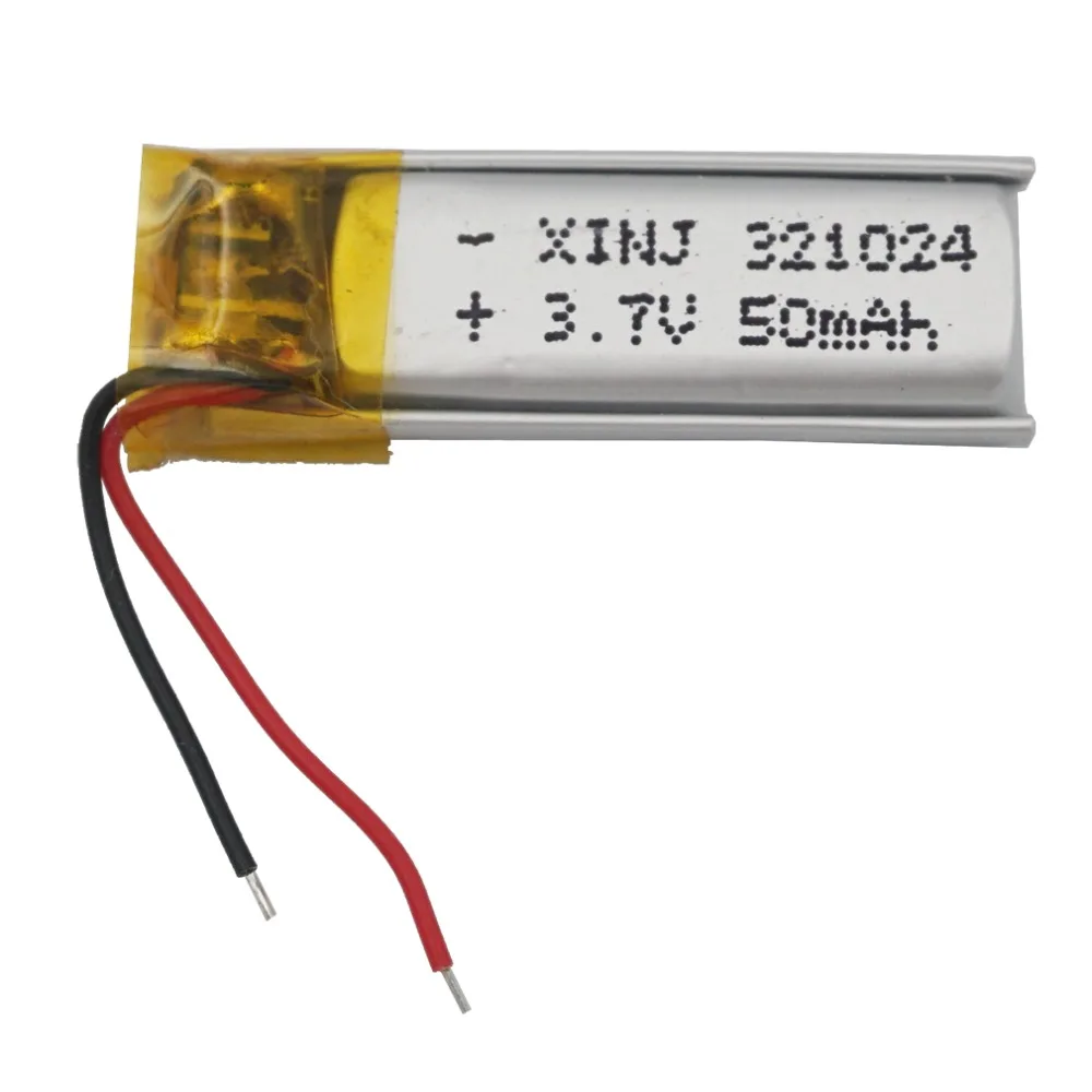 XINJ 3 7 V 50mAh полимерный литиевый аккумулятор 321024 для наушников Bluetooth очков