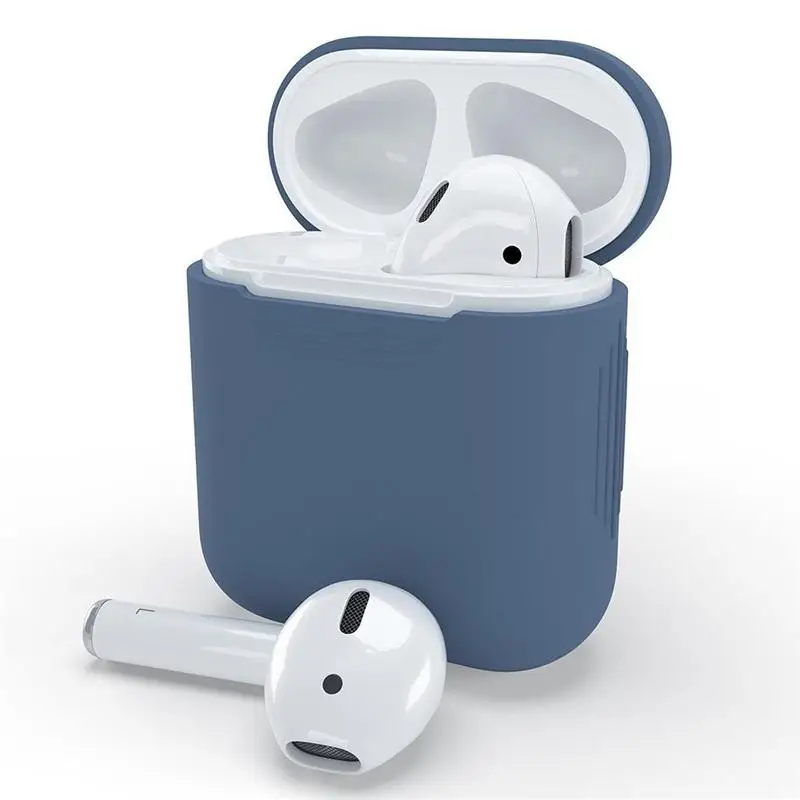 1 шт. силиконовый чехол для Bluetooth наушников из ТПУ Airpods зарядный гарнитуры |