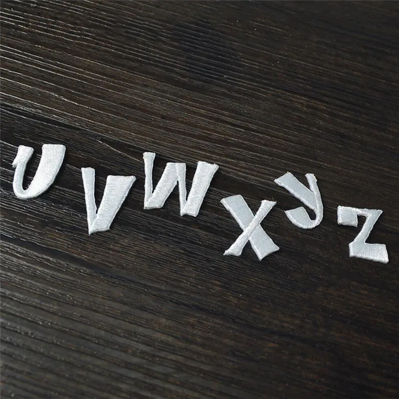 Maxisin бренд 2 3 см белый английские буквы патчи железные на для одежды Декоративные