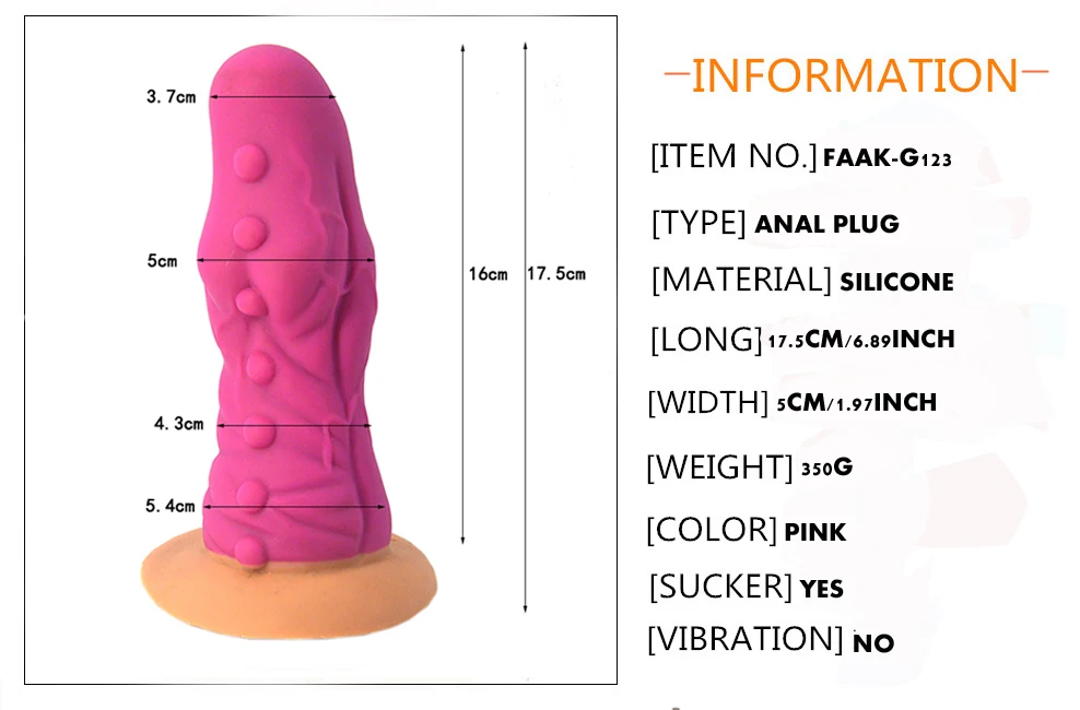 Искусственный дилдо рельефных точки G-spot стимулировать пенис Анальная пробка