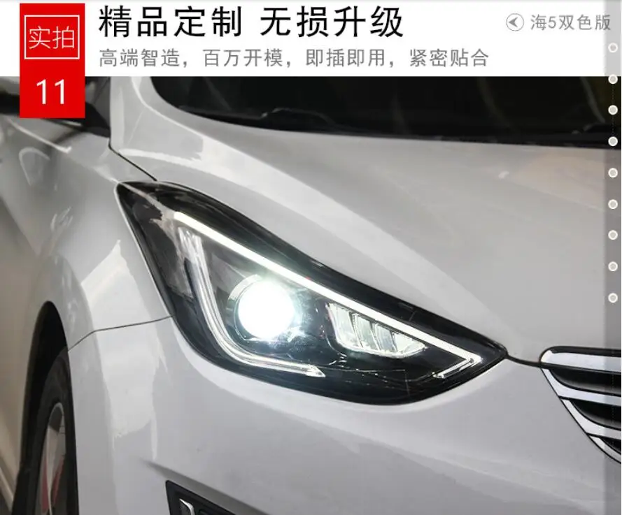 HID 2011 ~ 2013/2013 2016 Стайлинг автомобиля фары для HUNDAI Elantra Solaris accent Genesis i10 i20 santa fe lantraElantra
