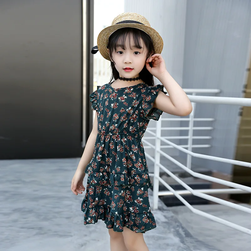 2018 Kids Princess Dress Baby Girls Summer Clothes Falbala Floral Dresses Children Clothing Vestido Infantil Enfant Top Costume | Детская
