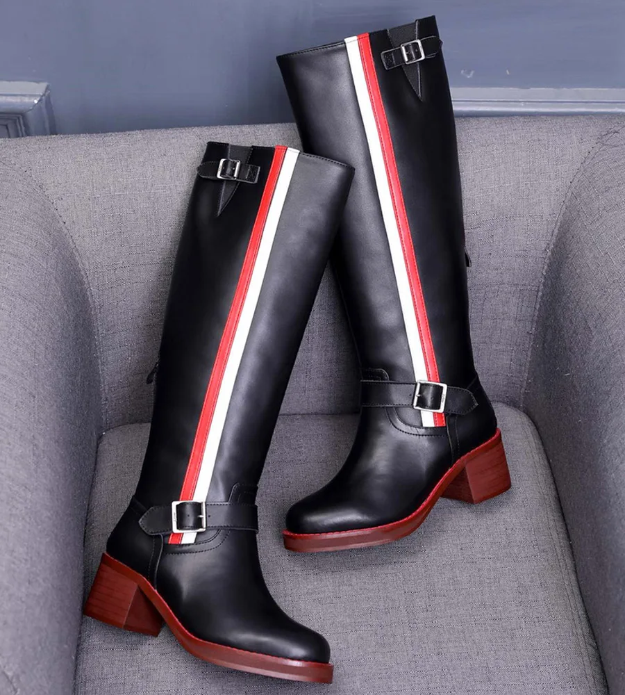 Mcacchi zapatos de mujer; ботильоны на квадратном каблуке с круглым носком; женская разноцветная обувь из натуральной кожи; женские мотоботы; Размеры 33-43