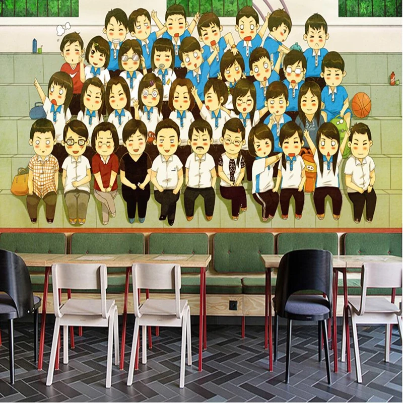 3d фото Hd лучшие обои ретро Выпускной кампус настенные покрытия декор для детской